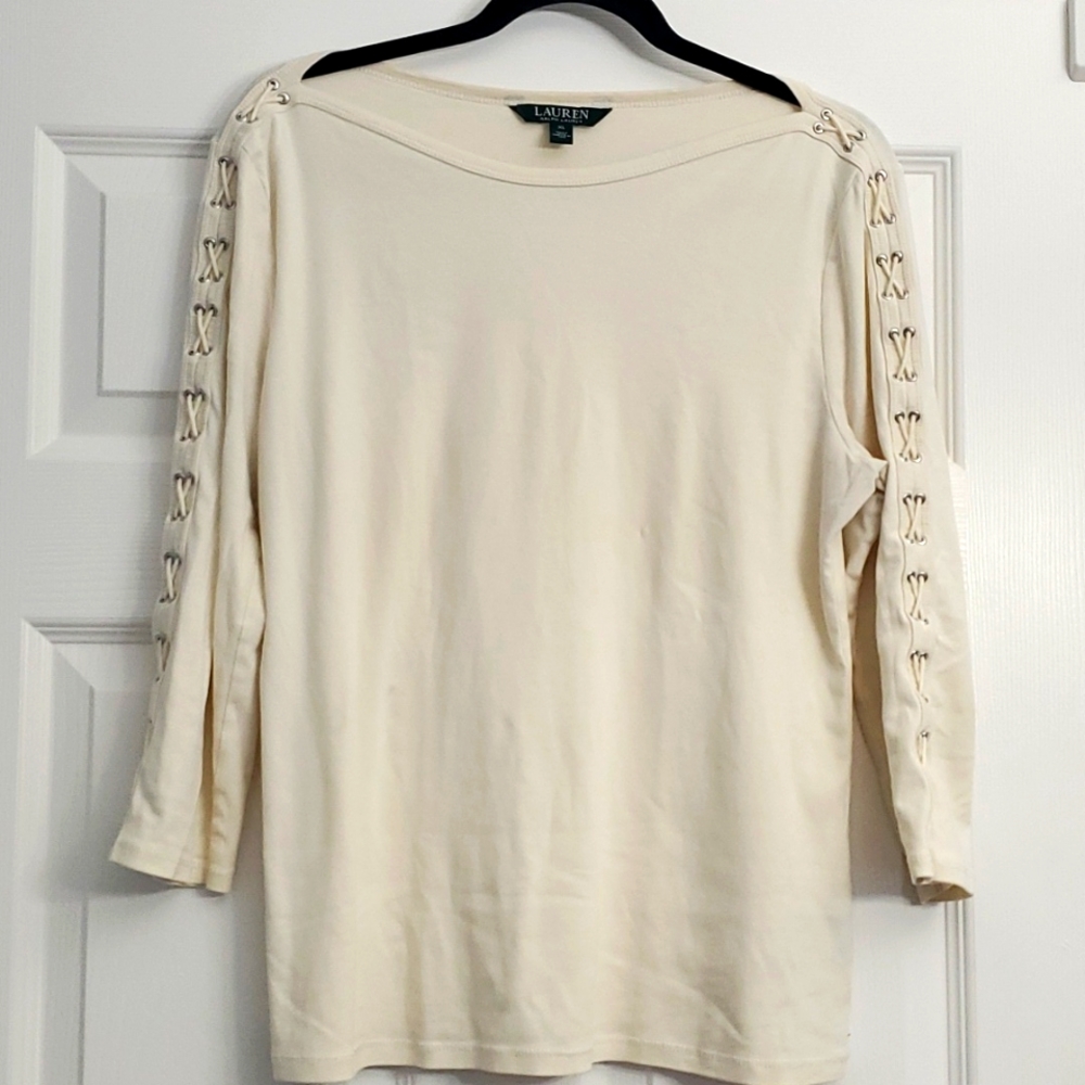 Ralph Lauren laced sleeve cotton shirt